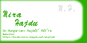 mira hajdu business card